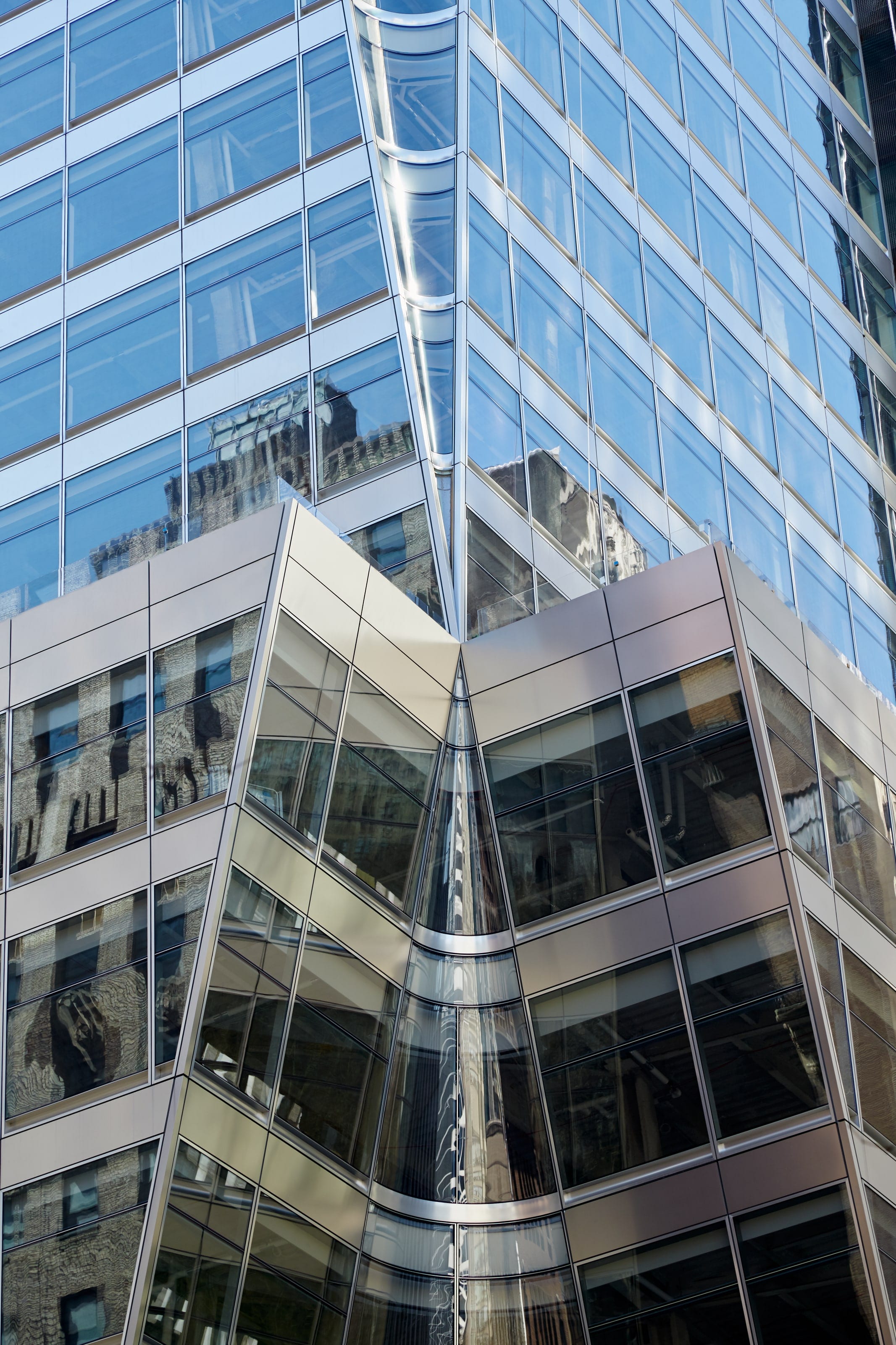 7 Bryant Park's faceted conical glass corner
